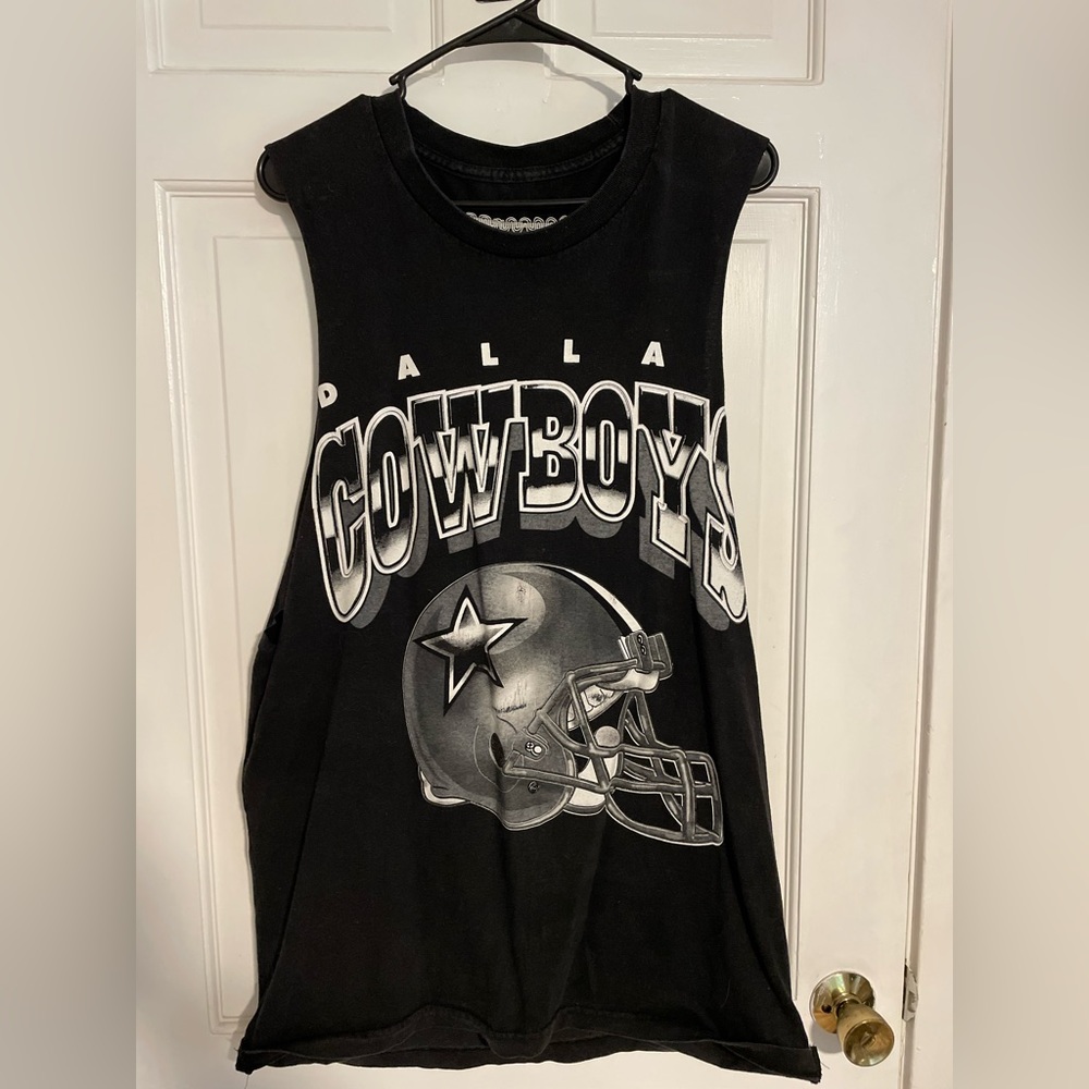 Dallas Cowboys muscle tee with bedazzled back